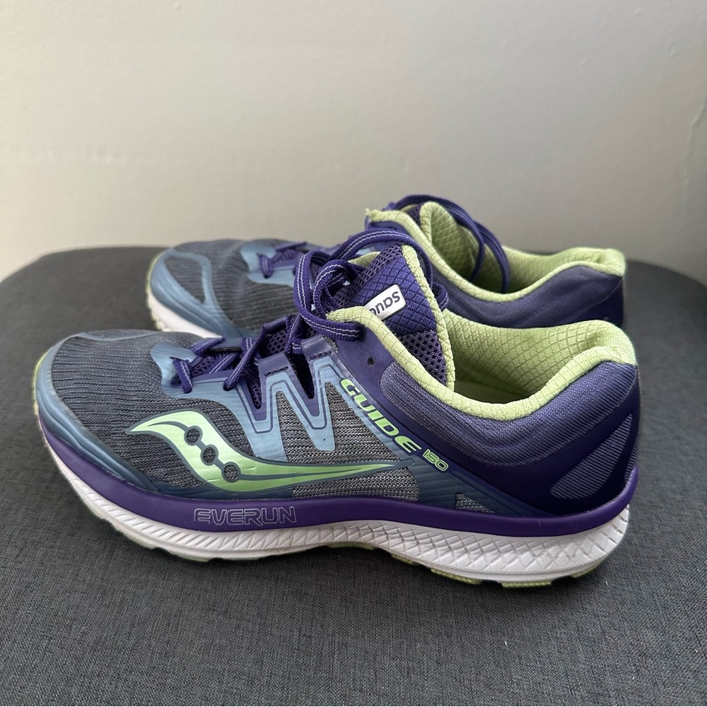 Saucony Women's Blue and Lime Athletic Shoes